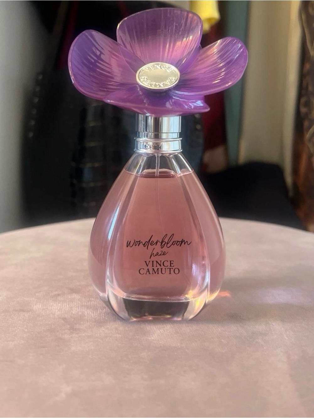 Vince Camuto Pink Floral-Top Decorative Bottle Accent